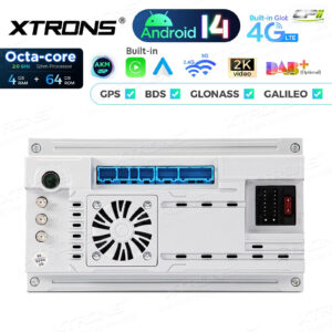 PX74MTVL 7 Zoll Octa Core 4 + 64 GB Android 14 Autoradio Multimedia Player Custom Fit für Volkswagen / SEAT / SKODA Global 4G