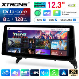 QGB23CCB12X5L 12,3 Zoll für BMW X5 E70 / X6 E71 CCC System Autoradio Multimedia Player Octa Core 8+128 Android 13
