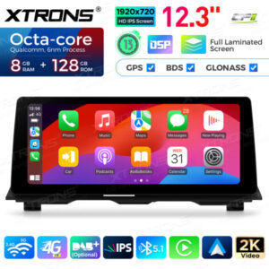 12,3 Zoll 8 GB + 128 GB Android Auto GPS Multimedia Player für BMW 5er F10 / F11 CIC System – QGB23CIB12FV-04 CPII