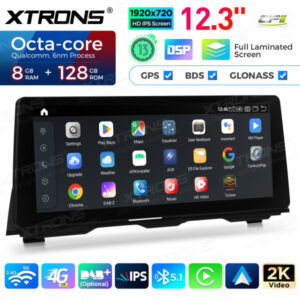 12,3 Zoll 8 GB + 128 GB Android Auto GPS Multimedia Player für BMW 5er F10 / F11 CIC System – QGB23CIB12FV-06 CPII