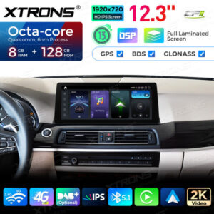 12,3 Zoll 8 GB + 128 GB Android Auto GPS Multimedia Player für BMW 5er F10 / F11 CIC System – QGB23CIB12FV-08 CPII