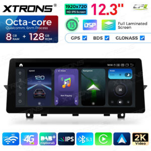 12,3 Zoll 8 GB + 128 GB Android Auto GPS Multimedia Player für BMW 5er F10 / F11 CIC System – QGB23CIB12FVGT-01 CPII