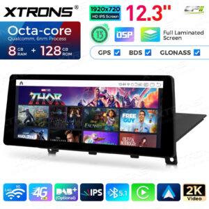 12,3 Zoll 8 GB + 128 GB Android Auto GPS Multimedia Player für BMW 5er F10 / F11 CIC System – QGB23CIB12FVGT-03 CPII
