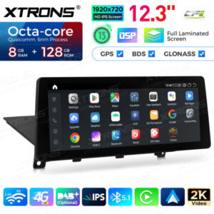 QGB23CIB12X1 12,3 Zoll für BMW X1 E84 CIC System Android 13 Octa Core 8+128 Autoradio 4G Eingebauter CP AA Original CD-Player