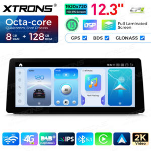 12,3 Zoll Xtrons Autoradio Multimedia Player für BMW 3er E90 / E91 / E92 / E93 ohne Originalanzeige – QGB23UMB12E90L-03 CPII