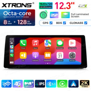 12,3 Zoll Xtrons Autoradio Multimedia Player für BMW 3er E90 / E91 / E92 / E93 ohne Originalanzeige – QGB23UMB12E90L-04 CPII