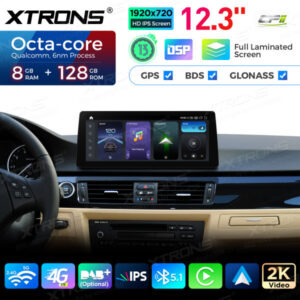 12,3 Zoll Xtrons Autoradio Multimedia Player für BMW 3er E90 / E91 / E92 / E93 ohne Originalanzeige – QGB23UMB12E90L-07 CPII