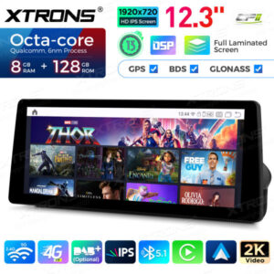 12,3 Zoll Xtrons Autoradio Multimedia Player für BMW 3er E90 / E91 / E92 / E93 ohne Originalanzeige – QGB23UMB12E90L-08 CPII