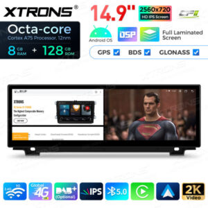 QLBH44FVCI 14,9 Zoll Octa Core 6 + 128 GB Global 4G LTE Android Autoradio Multimedia Player mit vollständig laminiertem 2K IP