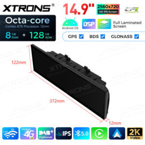 QLBH44FVNB 14,9 Zoll Octa Core 8 + 128 GB Global 4G LTE Android Autoradio Multimedia Player mit vollständig laminiertem 2K IP