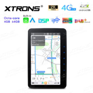 TX122L 10,1 Zoll drehbares QLED-Display Doppel-DIN-Android-Autoradio Octa-Core-Prozessor 4 GB RAM und 64 GB ROM