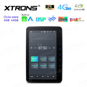 TX122L 10,1 Zoll drehbares QLED-Display Doppel-DIN-Android-Autoradio Octa-Core-Prozessor 4 GB RAM und 64 GB ROM