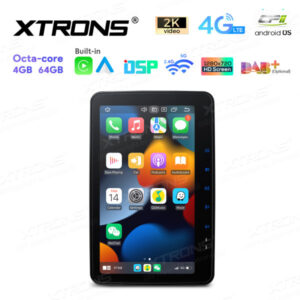 TX122L 10,1 Zoll drehbares QLED-Display Doppel-DIN-Android-Autoradio Octa-Core-Prozessor 4 GB RAM und 64 GB ROM