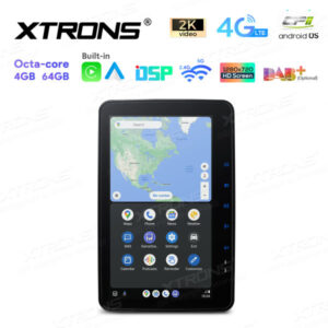 TX122L 10,1 Zoll drehbares QLED-Display Doppel-DIN-Android-Autoradio Octa-Core-Prozessor 4 GB RAM und 64 GB ROM
