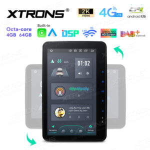 TX122L 10,1 Zoll drehbares QLED-Display Doppel-DIN-Android-Autoradio Octa-Core-Prozessor 4 GB RAM und 64 GB ROM