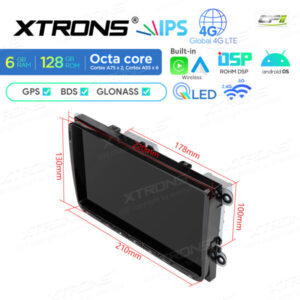 IXA94MTVL 9-Zoll-QLED-Display Android-Autoradio-Multimedia-Player Octa-Core-Prozessor 6 GB RAM und 128 GB ROM Individuelle Pa