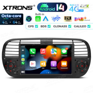 PX7450FBL 7 Zoll Octa Core 4 + 64 GB Global 4G LTE Android 14 Autoradio Multimedia Player Custom Fit für Fiat