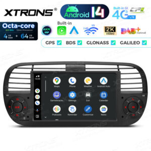PX7450FBL 7 Zoll Octa Core 4 + 64 GB Global 4G LTE Android 14 Autoradio Multimedia Player Custom Fit für Fiat
