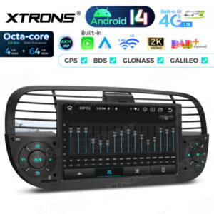 PX7450FBL 7 Zoll Octa Core 4 + 64 GB Global 4G LTE Android 14 Autoradio Multimedia Player Custom Fit für Fiat