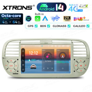 PX7450FCL 7 Zoll Octa Core 4 + 64 GB Global 4G LTE Android 14 Autoradio Multimedia Player Custom Fit für Fiat