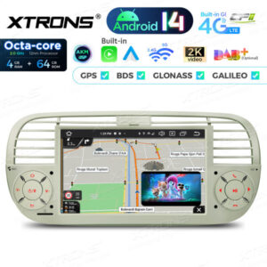 PX7450FCL 7 Zoll Octa Core 4 + 64 GB Global 4G LTE Android 14 Autoradio Multimedia Player Custom Fit für Fiat