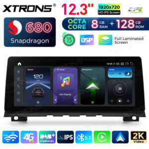 QGB23CIB12SV 12,3 '' für BMW 7er F01 F02 (2009-2012) Original CIC System Octa Core 8 + 128 Autoradio 4G Eingebaut in CP AA mi
