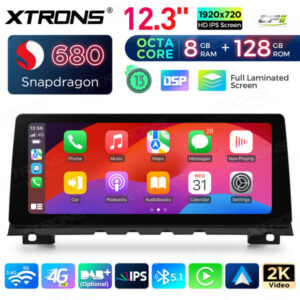 QGB23CIB12SV 12,3 '' für BMW 7er F01 F02 (2009-2012) Original CIC System Octa Core 8 + 128 Autoradio 4G Eingebaut in CP AA mi