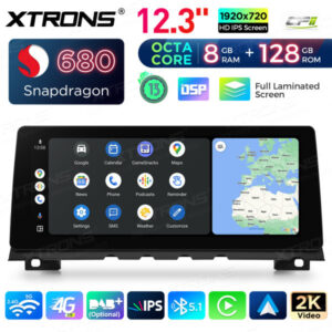 QGB23CIB12SV 12,3 '' für BMW 7er F01 F02 (2009-2012) Original CIC System Octa Core 8 + 128 Autoradio 4G Eingebaut in CP AA mi
