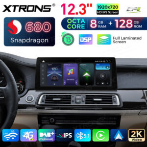 QGB23CIB12SV 12,3 '' für BMW 7er F01 F02 (2009-2012) Original CIC System Octa Core 8 + 128 Autoradio 4G Eingebaut in CP AA mi