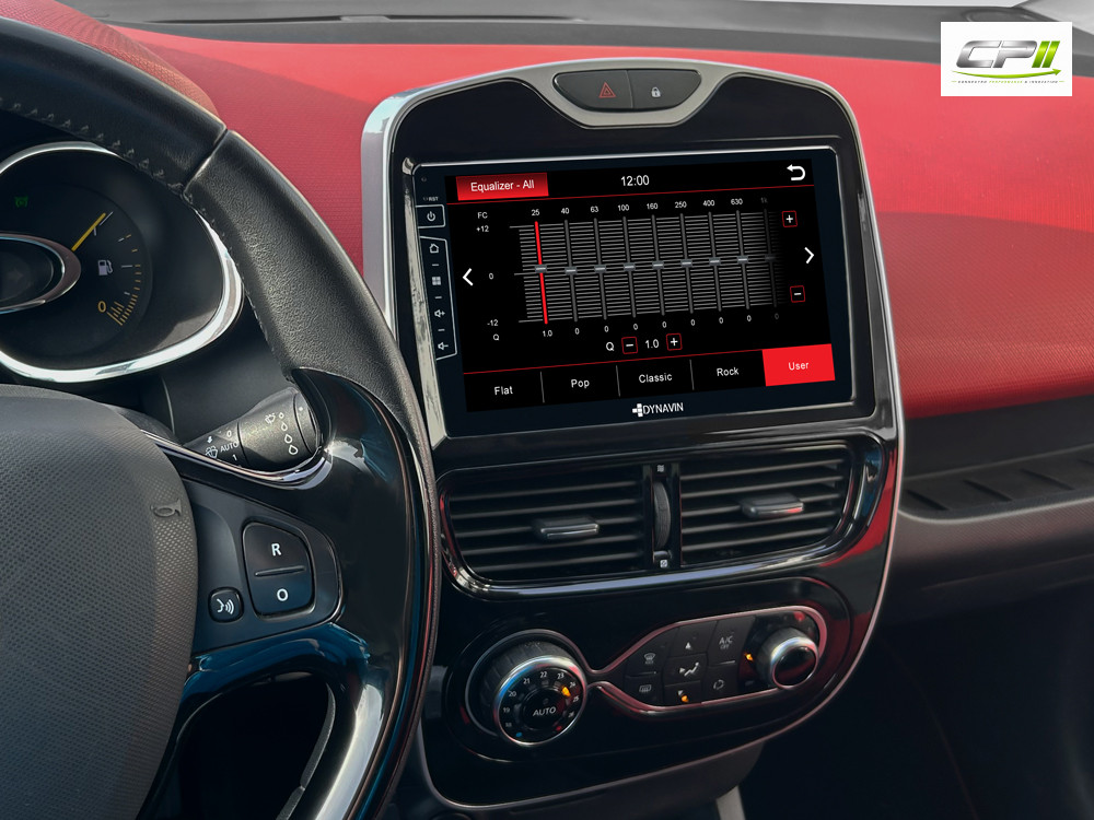 D9-RNCL Premium Flex Android Autoradio für Renault Clio mit 4 x 100W Class-D Verstärker, 9 Zoll Display (hochauflösend), Inkl
