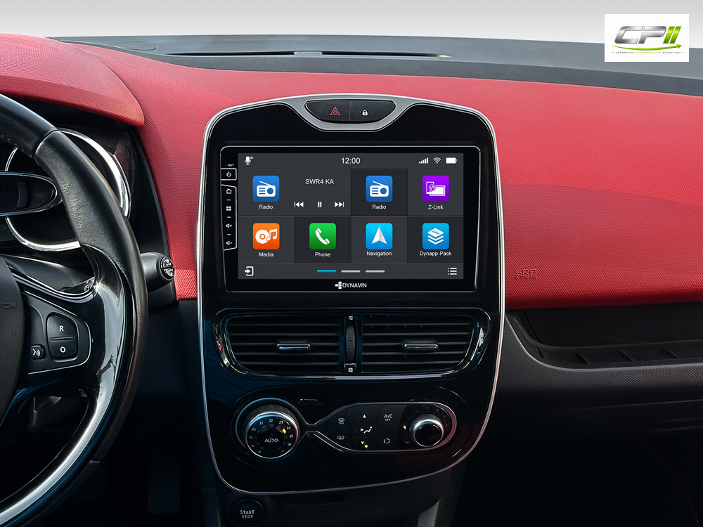 D9-RNCL Premium Flex Android Autoradio für Renault Clio mit 4 x 100W Class-D Verstärker, 9 Zoll Display (hochauflösend), Inkl