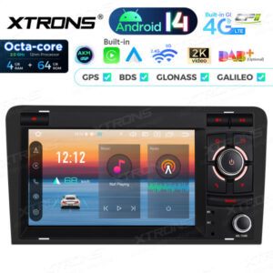 PX74A3AL 7-Zoll-Autoradio-Navigationssystem mit Android 14 Autoradio mit integriertem CarPlay und Android Auto und DSP Custom