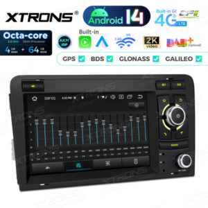 PX74A3AL 7-Zoll-Autoradio-Navigationssystem mit Android 14 Autoradio mit integriertem CarPlay und Android Auto und DSP Custom