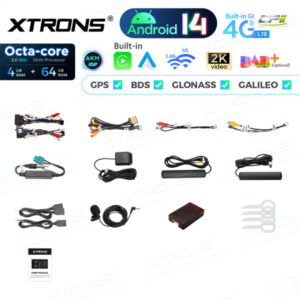 PX74A3AL 7-Zoll-Autoradio-Navigationssystem mit Android 14 Autoradio mit integriertem CarPlay und Android Auto und DSP Custom
