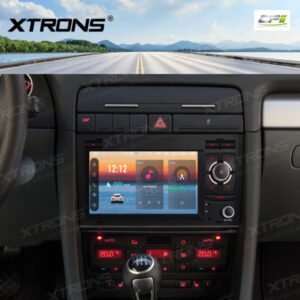 PX74A4AL 7-Zoll-Android-14-Autoradio-Navigationssystem mit integriertem CarPlay und Android Auto und DSP Custom Fit für Audi