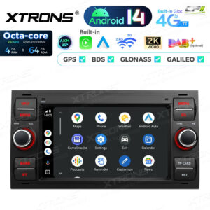 PX72QSFBL 7 Zoll Octa Core 4 + 64 GB Global 4G LTE Android Autoradio Multimedia Player Custom Fit für Ford
