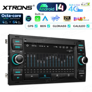 PX72QSFBL 7 Zoll Octa Core 4 + 64 GB Global 4G LTE Android Autoradio Multimedia Player Custom Fit für Ford