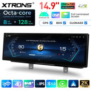 QLBH44FVEV3 14,9 Zoll Octa Core 8 + 128 GB Global 4G LTE Android Autoradio Multimedia Player mit vollständig laminiertem 2K I