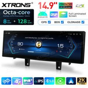 QLBH44X5NB 15 Zoll Octa Core 8 + 128 GB Global 4G LTE Android Autoradio Multimedia Player mit vollständig laminiertem 2K IPS-