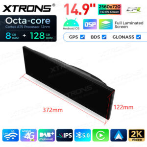 QLBH44X5NB 15 Zoll Octa Core 8 + 128 GB Global 4G LTE Android Autoradio Multimedia Player mit vollständig laminiertem 2K IPS-