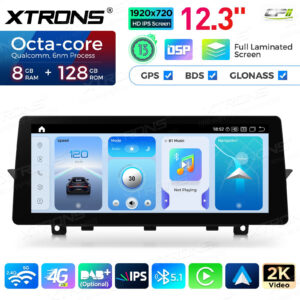 Android Autoradio Xtrons QGB23CIB12FVGT Octar Core 8GB+128GB 12,3 Zoll für BMW 5er F07 GT (2011-2012) Original CIC System
