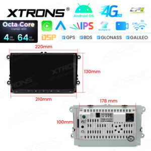 ID90MTVL 9 Zoll Octa Core 4 + 64 GB Android Navigation Autoradio Individuelle Passform für Volkswagen / Skoda / Seat
