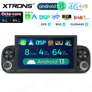 Android Autoradio Xtrons für Fiat Panda 4/64 GB – PX73PDFL-04 CPII