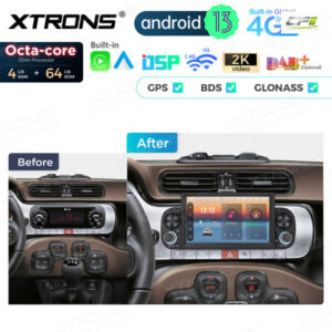 Android Autoradio Xtrons für Fiat Panda 4/64 GB – PX73PDFL-13 CPII