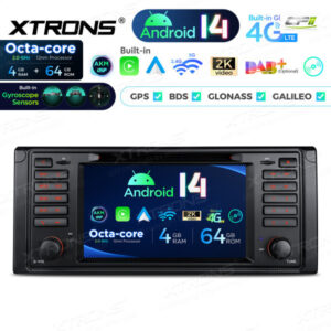PX7439BG 7 Zoll Octa Core 4 + 64 GB Global 4G LTE Android 14 Autoradio Multimedia Player Speziell für BMW – PX7439BG-01 CPII