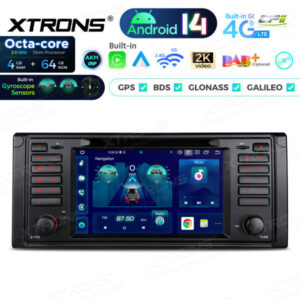 PX7439BG 7 Zoll Octa Core 4 + 64 GB Global 4G LTE Android 14 Autoradio Multimedia Player Speziell für BMW – PX7439BG-02 CPII