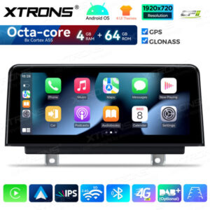 QDB10NBTH 10,25-Zoll-Android-Auto-GPS-Multimedia-Player mit integriertem CarPlay und Android Auto für BMW 3/4 Serie M3 M4 NBT