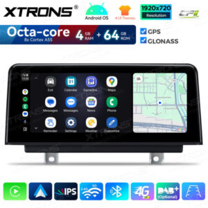 QDB10NBTH 10,25-Zoll-Android-Auto-GPS-Multimedia-Player mit integriertem CarPlay und Android Auto für BMW 3/4 Serie M3 M4 NBT