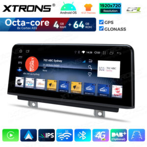 QDB10NBTH 10,25-Zoll-Android-Auto-GPS-Multimedia-Player mit integriertem CarPlay und Android Auto für BMW 3/4 Serie M3 M4 NBT