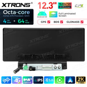 QLA23A3 12,3 Zoll Octa Core 4 + 64 GB Android Autoradio Multimedia Player mit vollständig laminiertem Bildschirm für Audi A3